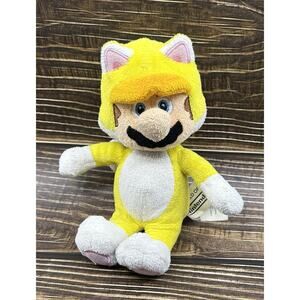 MARIO Yellow Cat 8" Plush Stuffed Toy JAKKS Pacific 2015 NINTENDO Super Bros